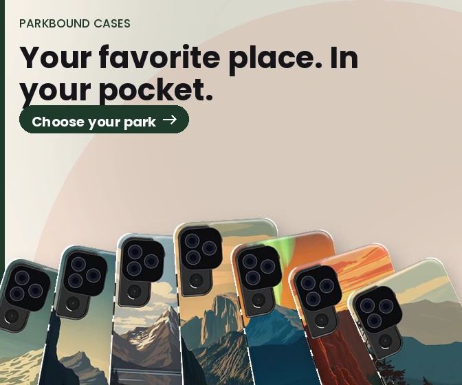 ParkBound: Vintage national-park poster cases.